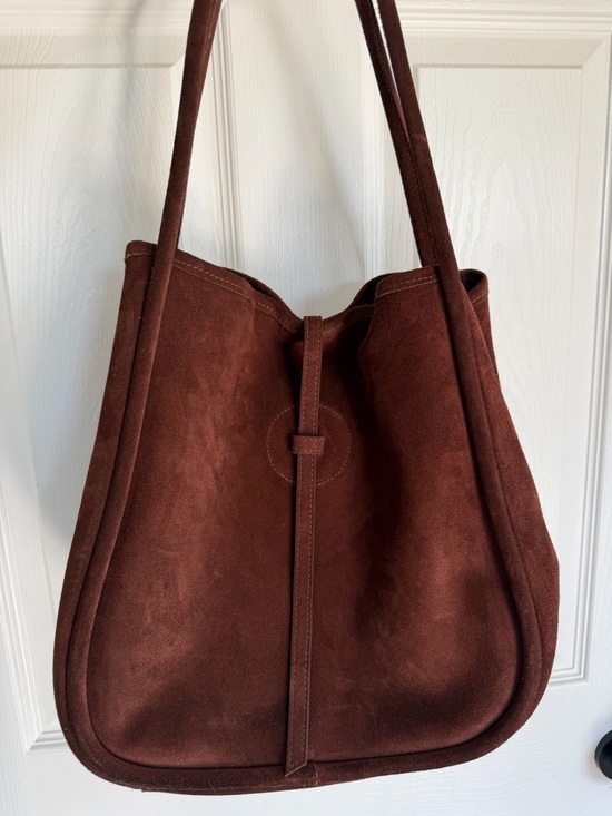 Oliveve Handbags - Women's Suede Shoulder Bag in Deep Brown